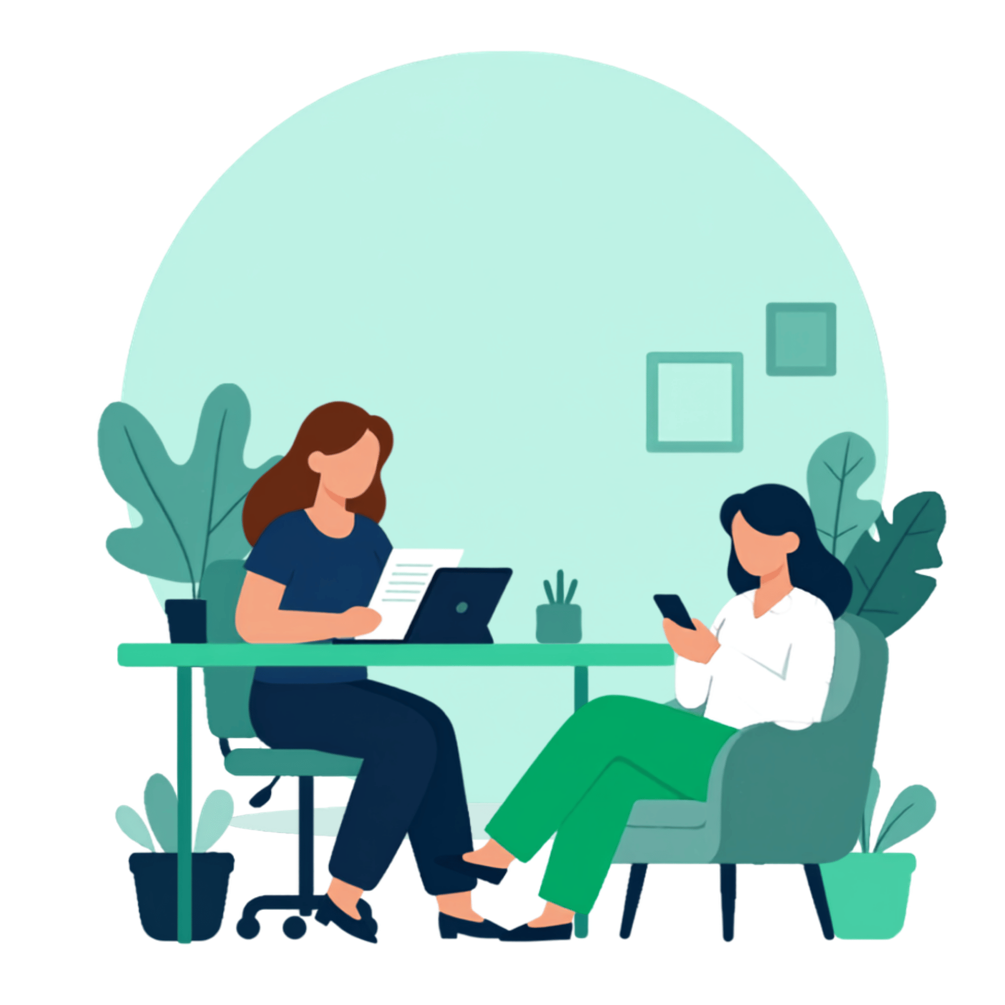 Online consultation illustration
